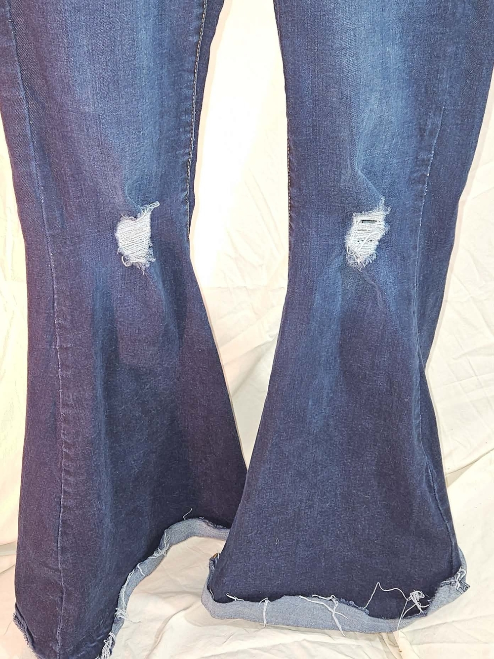 Lucky & Blessed (L&B) High-Rise Distressed Flare Bell Bottom Jeans